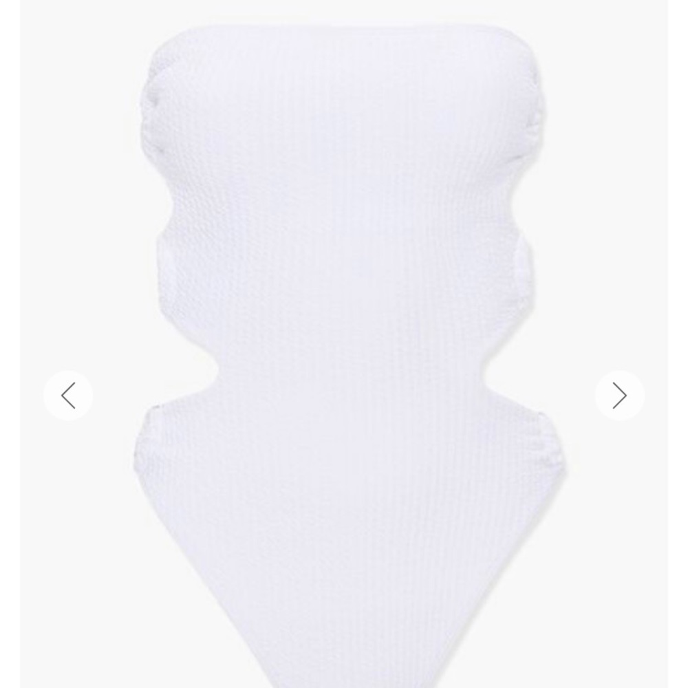 White strapless one piece forever 21 swimsuit